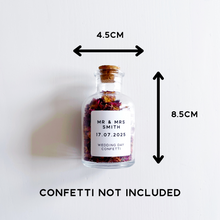 Load image into Gallery viewer, Personalised Wedding Day Confetti Keepsake Bottle