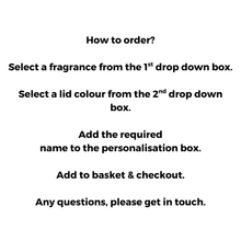 Load image into Gallery viewer, Personalised 30th Birthday Candle Gift - Soy Wax - Choice Of Fragrance