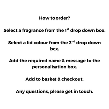 Load image into Gallery viewer, Personalised Birthday Candle Gift - Soy Wax - Choice Of Fragrance