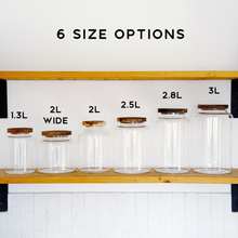 Load image into Gallery viewer, Large Kitchen Storage Jar With Airtight Acacia Wood Lid