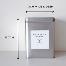 Load image into Gallery viewer, Personalised Garden Seed Storage Tin