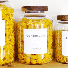 Load image into Gallery viewer, Large Kitchen Storage Jar With Airtight Acacia Wood Lid And Personalised Label