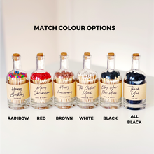 Load image into Gallery viewer, Luxury Bottle Of Matches - Choice Of Match Colour & Label