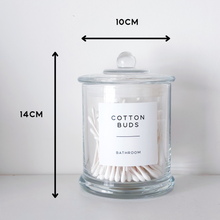 Load image into Gallery viewer, Luxury Clear Glass Bathroom Jar With Airtight Lid