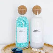 Load image into Gallery viewer, Laundry Bottle With White Waterproof Personalised Label And Cork Ball Lid