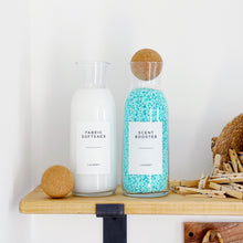 Load image into Gallery viewer, Laundry Bottle With White Waterproof Personalised Label And Cork Ball Lid