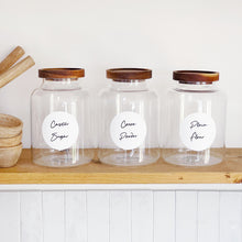 Load image into Gallery viewer, 7.5cm Round White Script Font Waterproof Personalised Labels