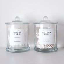 Load image into Gallery viewer, Luxury Clear Glass Bathroom Jar With Airtight Lid