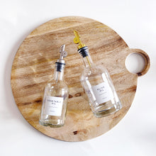 Load image into Gallery viewer, Chunky Glass Oil/Vinegar Pourer Bottle With White Personalised Label