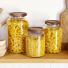 Load image into Gallery viewer, Large Kitchen Storage Jar With Airtight Acacia Wood Lid