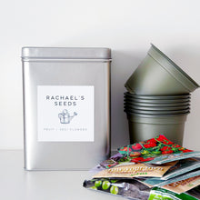 Load image into Gallery viewer, Personalised Garden Seed Storage Tin
