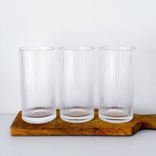 Load image into Gallery viewer, Ribbed Highball Glasses