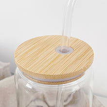 Load image into Gallery viewer, Reusable Glass with Bamboo Lid & Straw