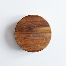 Load image into Gallery viewer, Glass Jar With White Personalised Label And Airtight Natural Acacia Wood Lid