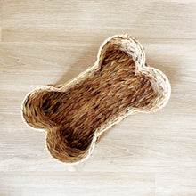 Load image into Gallery viewer, Bone Shaped Water Hyacinth Pet Storage Basket