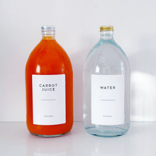 Load image into Gallery viewer, Clear Glass Bottle With Screw Lid & Personalised Waterproof Label