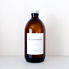 Load image into Gallery viewer, Amber Glass Or Plastic Bottle With White Label & Silver Metal Screw Lid