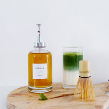 Load image into Gallery viewer, Clear Glass Syrup Bottle With Silver Pump Dispenser