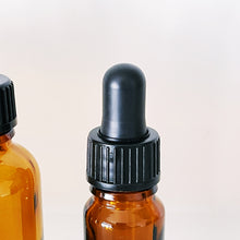 Load image into Gallery viewer, Mini Amber Glass Dropper Bottle - Personalised Stamped Label