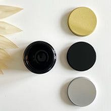 Load image into Gallery viewer, Amber Glass Jar With Personalised Label And Gold, Silver or Black Aluminium Lid