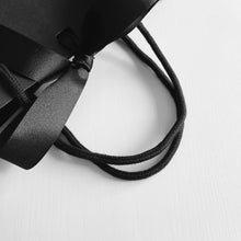 Load image into Gallery viewer, Personalised Luxury Black Gift Bag & Black Ribbon