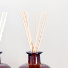Load image into Gallery viewer, Large Amber Glass Apothecary Diffuser Bottle And Reeds