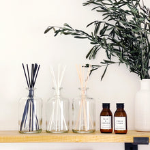 Load image into Gallery viewer, Large Clear Glass Apothecary Diffuser Bottle And Reeds