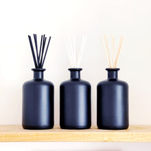 Load image into Gallery viewer, Large Matt Black Glass Apothecary Diffuser Bottle And Reeds