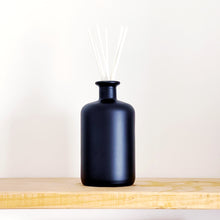 Load image into Gallery viewer, Large Matt Black Glass Apothecary Diffuser Bottle And Reeds