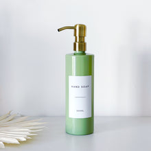 Load image into Gallery viewer, Personalised Plastic Dispenser Bottle With Waterproof Label And Metal Pump