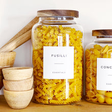 Load image into Gallery viewer, Large Kitchen Storage Jar With Airtight Acacia Wood Lid And Personalised Label