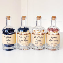 Load image into Gallery viewer, Luxury Bottle Of Matches - Choice Of Match Colour & Label