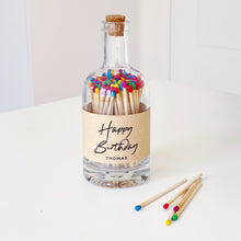 Load image into Gallery viewer, Luxury Bottle Of Matches - Choice Of Match Colour & Label