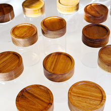 Load image into Gallery viewer, Personalised Glass Herb & Spice Jars With Acacia Wood Screw Lid