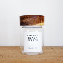 Load image into Gallery viewer, Personalised Glass Herb & Spice Jars With Acacia Wood Screw Lid