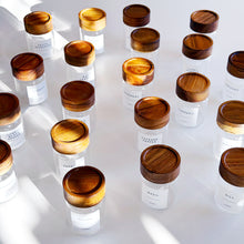 Load image into Gallery viewer, Personalised Glass Herb & Spice Jars With Acacia Wood Screw Lid