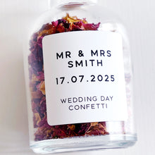 Load image into Gallery viewer, Personalised Wedding Day Confetti Keepsake Bottle
