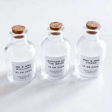 Load image into Gallery viewer, Personalised Wedding Day Confetti Keepsake Bottle