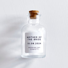 Load image into Gallery viewer, Personalised Wedding Day Confetti Keepsake Bottle