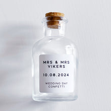 Load image into Gallery viewer, Personalised Wedding Day Confetti Keepsake Bottle