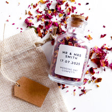 Load image into Gallery viewer, Personalised Wedding Day Confetti Keepsake Bottle