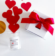 Load image into Gallery viewer, Reasons Why I Love You Jar, Gift Box & Hearts
