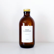 Load image into Gallery viewer, Amber Glass Or Plastic Bottle With White Label & Gold Metal Screw Lid