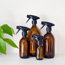 Load image into Gallery viewer, Amber Glass Or Plastic Trigger Spray Bottle