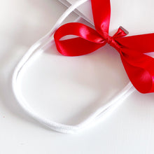 Load image into Gallery viewer, Personalised Luxury White Gift Bag & Red Ribbon