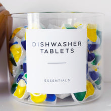 Load image into Gallery viewer, Glass Dishwasher Tablet Storage Jar – Bamboo Airtight Lid