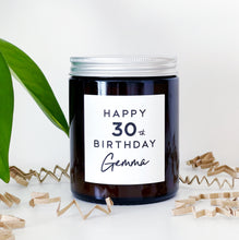 Load image into Gallery viewer, Personalised 30th Birthday Candle Gift - Soy Wax - Choice Of Fragrance