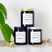 Load image into Gallery viewer, Personalised Birthday Candle Gift - Soy Wax - Choice Of Fragrance