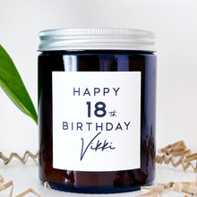 Load image into Gallery viewer, Personalised 18th Birthday Candle Gift - Soy Wax - Choice Of Fragrance