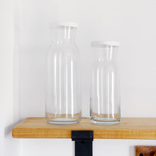 Load image into Gallery viewer, Glass Carafe With White Personalised Waterproof Label